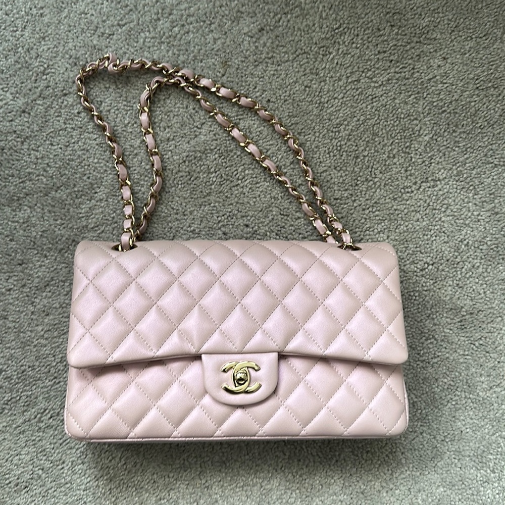 Authentic Chanel Classic Flap Medium in Light Pink